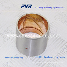 Steel shell backed with a lead bronze lining bearing material for oil lubricated applications